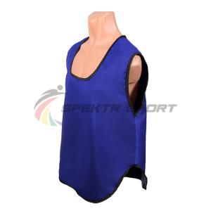 Купить Манишка футбольная односторонняя Spektr Sport синяя, р.36-40 в Лакинске 