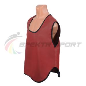 Купить Манишка футбольная односторонняя Spektr Sport красная, р.36-40 в Лакинске 