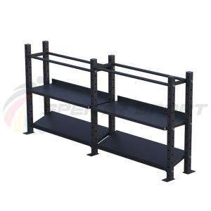 Купить Модульный стеллаж для гантелей, гирь и медболов 3780х430х1200 (2 секции) в Лакинске 
