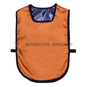 Купить Манишка футбольная двусторонняя универсальная Spektr Sport оранжево-синяя в Лакинске 