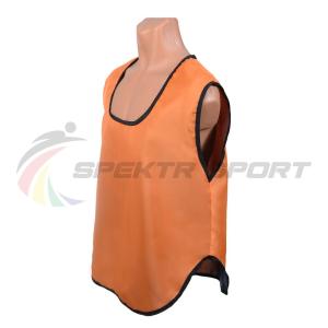 Купить Манишка футбольная односторонняя Spektr Sport оранжевая, р.36-40 в Лакинске 