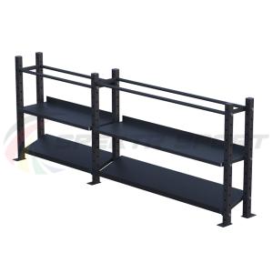 Купить Модульный стеллаж для гантелей, гирь и медболов 3180х430х1200 (2 секции) в Лакинске 