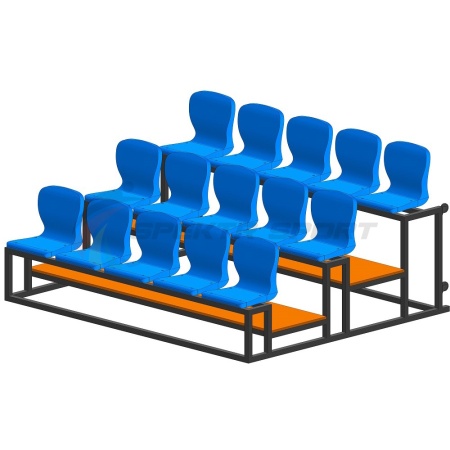 Купить Трибуна мобильная 3 ряда сиденья пластиковые на 15 мест в Лакинске 